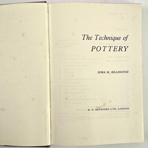 704 - Four publications. The Technique of Pottery. Dora M. Billington. Published 1966 by B. T. Batsford Lt... 