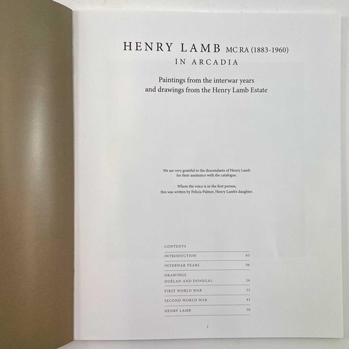 706 - Two publications Henry Lamb RA (1883-1960): In Arcadia. Exhibition catalogue. Messums Wiltshire. Hen... 