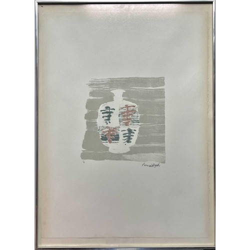 76 - Bernard Howell LEACH (1887-1979) Drawing for a Pot, 1973 Lithograph Signed Numbered 8/90 Image size ... 