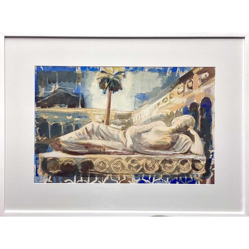 80 - Tom CROSS (1931-2009) Reclining Figure, 1992 Gouache Signed by the artist's son, David Cross, to ver... 