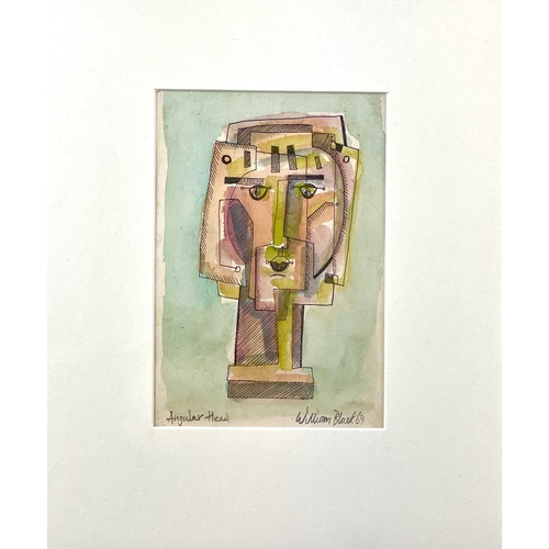 91 - William BLACK (XX) Angular Head Ink and wash, signed and dated '69, 19x 13cm.