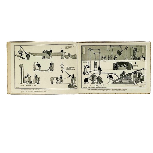 461 - W. Heath Robinson Illustrations. 'Behind the Scenes at Moss Bros'. Spotting to pictorial thin card w... 