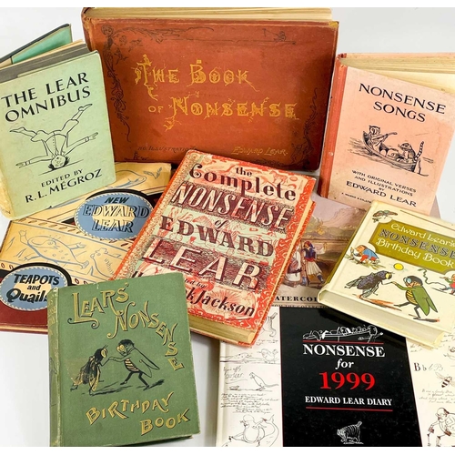 463 - Seventeen illustrated works including Edward Lear. EDWARD LEAR. 'The Book of Nonsense,' twenty-fifth... 