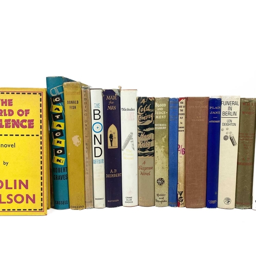 496 - Twenty-nine works of mid 20th century fiction. COLIN WILSON. 'The World of Violence,' first edition,... 