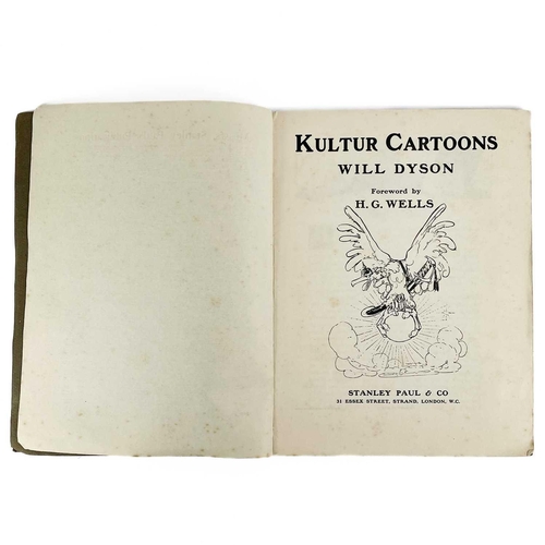 497 - Will Dyson Illustrations. 'Kultur Cartoons'. Foreward by H. G. Wells, thin card wraps, twenty plates... 