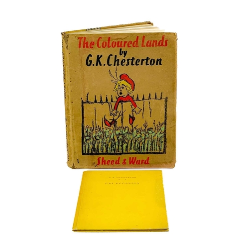 499 - Signed G. K. Chesterton. 'Ubi Ecclesia,' 259/400, large paper edition, flat signed by author, yellow... 