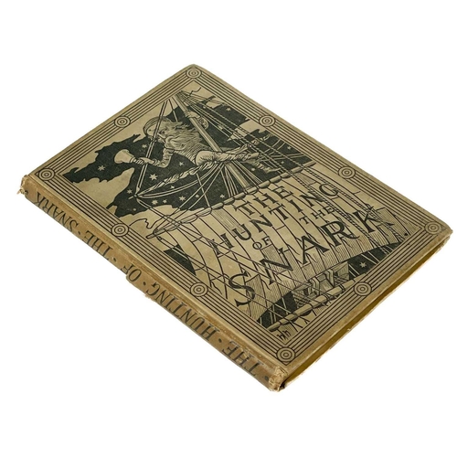 5 - LEWIS CARROLL. 'The Hunting of the Snark'. Eleventh thousand, original pictorial cloth, tear and loo... 