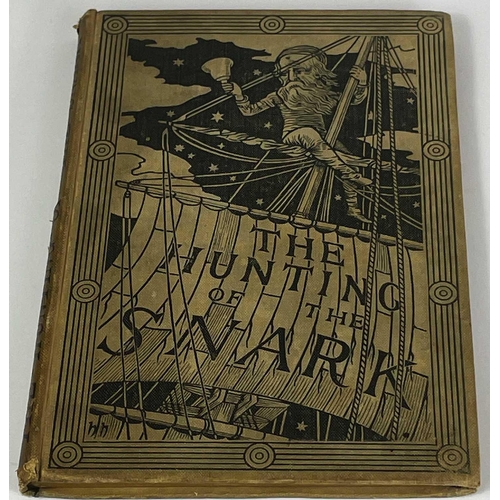 5 - LEWIS CARROLL. 'The Hunting of the Snark'. Eleventh thousand, original pictorial cloth, tear and loo... 