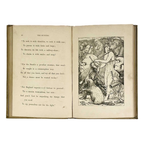 5 - LEWIS CARROLL. 'The Hunting of the Snark'. Eleventh thousand, original pictorial cloth, tear and loo... 