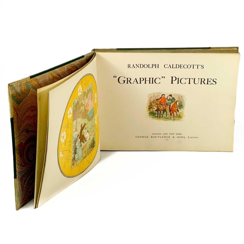 50 - RANDOLPH CALDECOTT. 'Graphic Pictures'. Complete edition, half vellum with green boards, Caldecott g... 