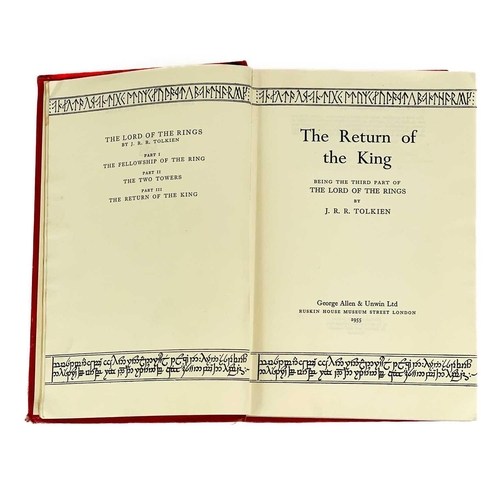 500 - J. R. R. Tolkien first edition. 'The Return of the King,' signature mark '4' to page 49, lacks dj, o... 