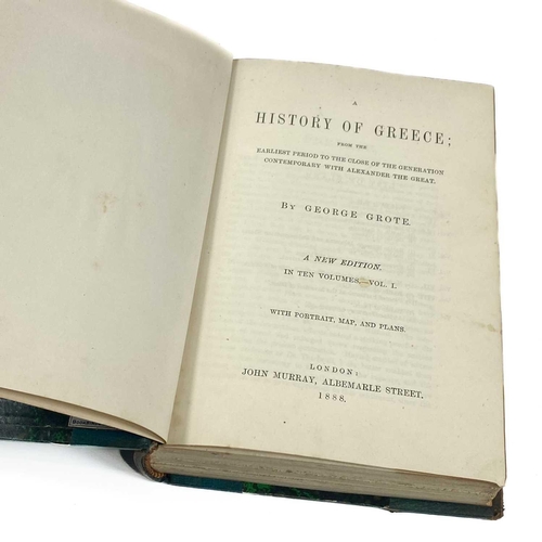 516 - George GROTE. A History of Greece; from the Earliest Period to the close of the Generation Contempor... 