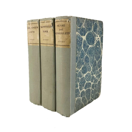 522 - JANE AUSTEN R. W. Chapman’s 1923 Oxford edition of the Novels, three volumes, 1923 large paper ed, l... 