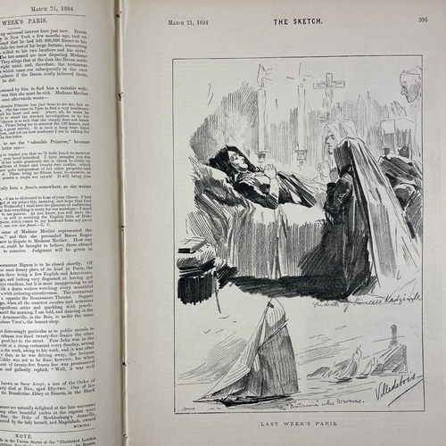 534 - Edmund G Fuller. Six golfing prints together with two copies of 'The Sketch' magazine in which the a... 