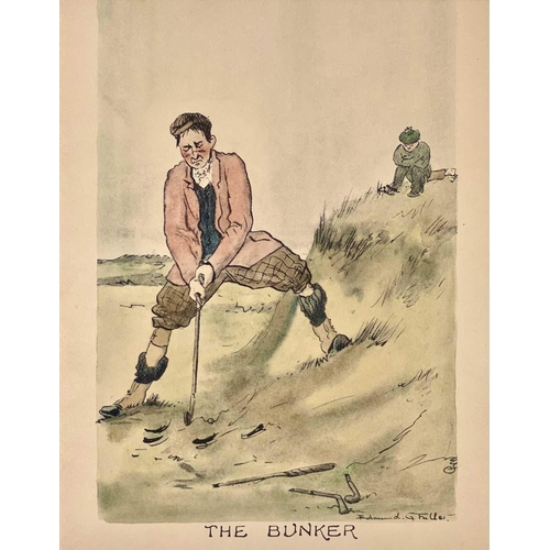 534 - Edmund G Fuller. Six golfing prints together with two copies of 'The Sketch' magazine in which the a... 