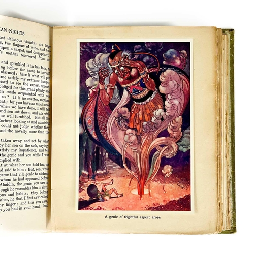 6 - Rene Bull Illustrations. 'The Arabian Nights'. Cheaper reprint, original decorative cloth, staining ... 