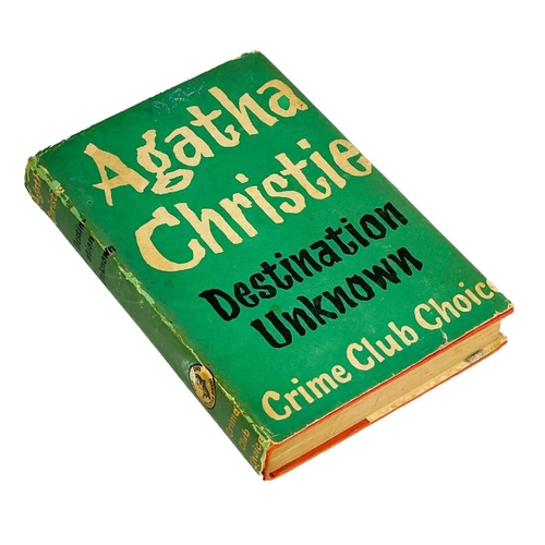 62 - Agatha Christie. 'Destination Unknown'. First edition, original cloth, repairs to unclipped dj, toni... 