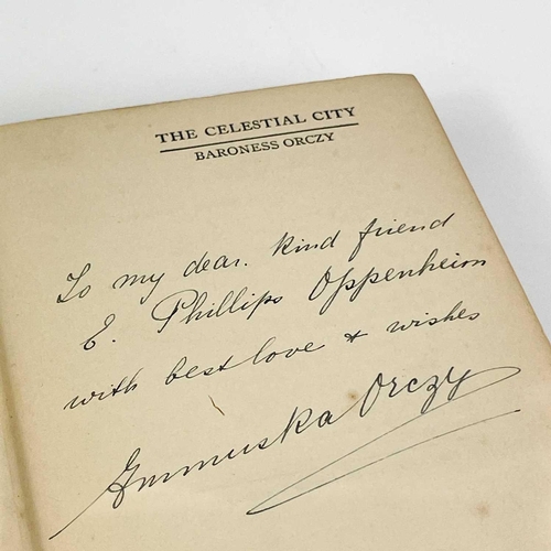 63 - Signed and inscribed Baroness Orczy. 'The Celestial City,' flat signed and inscribed in ink by the a... 