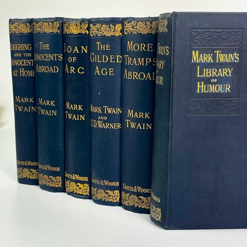 73 - Mark Twain. Eight works. 'A Tramp Abroad,' first UK edition, orginal cloth with staining and rubbed,... 