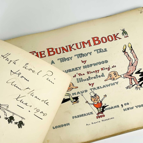 80 - Maud Trelawny Illustrations. 'The Bunkum Book. A Topsy Turvy Tale,' by Aubrey Hopwood, pictorial car... 