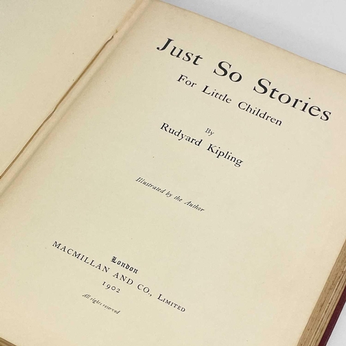 82 - RUDYARD KIPLING. 'Just So Stories,' First edition, rubbed extremities, contemporay ink inscription p... 