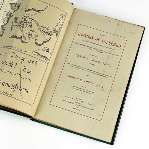 86 - CORNWALL INTEREST THE HISTORY OF POLPERRO By Jonathan Couch (1871) Truro : W Lake. With intact foldi... 