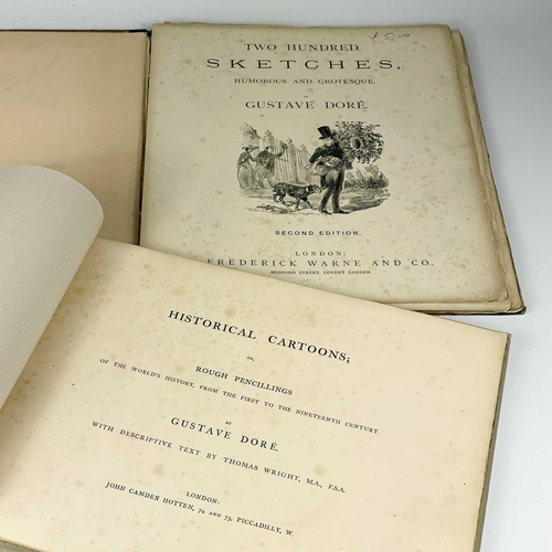 96 - Gustave Dore Illustrations. Four works. 'Historical Cartoons from the 1st Century to the 19th,' reba... 