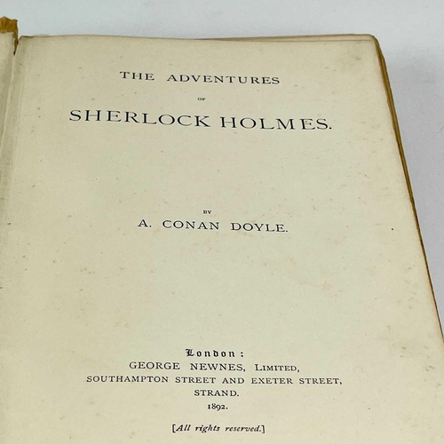 97 - ARTHUR CONAN DOYLE. 'The Adventures of Sherlock Holmes'. First edition, in a perilous condition, ori... 