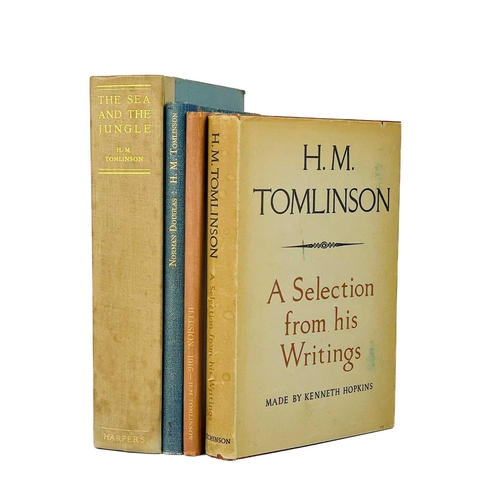 98 - Four works by and about H. M. Tomlinson. THE SEA AND THE JUNGLE. By HM Tomlinson (1930) Harper & Bro... 