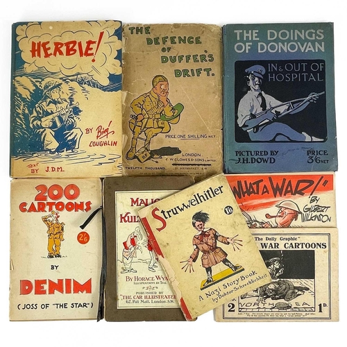 101 - Eight humorous works on WWI and WWII. 'The Doings of Donovan in & Out of Hospital,' pictures by J. H... 