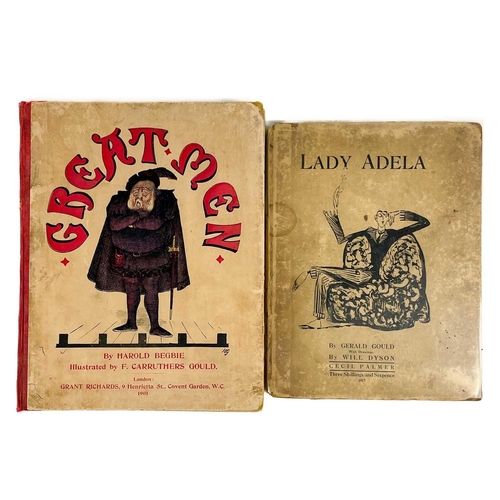 107 - Six illustrated works. GERALD GOULD and WILL DYSON. 'Lady Adela,' first edition, nibbles and loss to... 