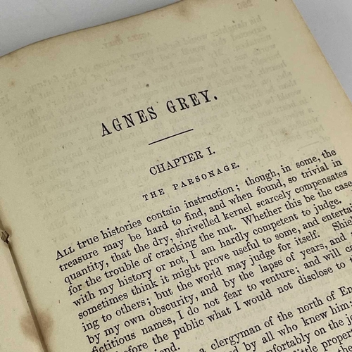 13 - Bronte sisters interest. Three works. 'Wuthering Heights' by Ellis Bell (Emily Bronte) and 'Agnes Gr... 