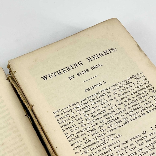 13 - Bronte sisters interest. Three works. 'Wuthering Heights' by Ellis Bell (Emily Bronte) and 'Agnes Gr... 