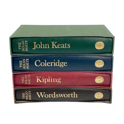 133 - FOLIO SOCIETY. THE FOLIO POETS - Wordsworth, Kipling, Coleridge and John Keats, each with cardboard ... 