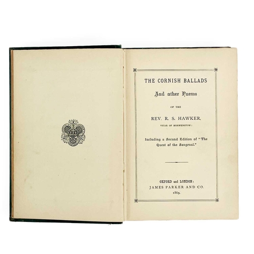 135 - CORNWALL INTEREST. CORNISH BALLADS AND OTHER POEMS By Rev RS Hawker (1869) James Parker and Co. Toge... 