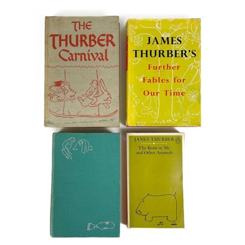 137 - James Thurber Illustrations. Seven works. 'The Thurber Carnival,' original pictorial cloth, spotting... 