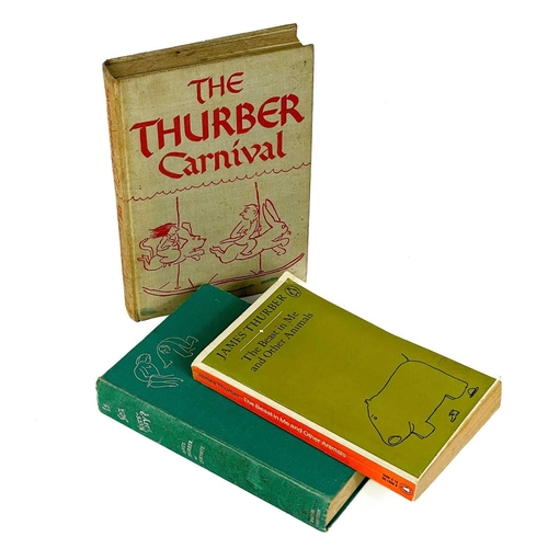 137 - James Thurber Illustrations. Seven works. 'The Thurber Carnival,' original pictorial cloth, spotting... 