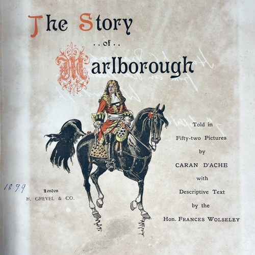 140 - Five satirical illustrated works. CARAN D'ACHE Illustrations. 'The Story of Marlborough,' text by Ho... 