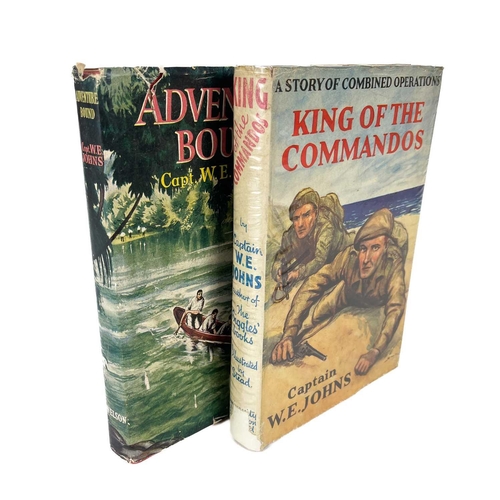 141 - Capt W.E. JOHNS KING OF THE COMMANDOS By Capt WE JOHNS (1943) Together with ADVENTURE BOUND (1959) T... 