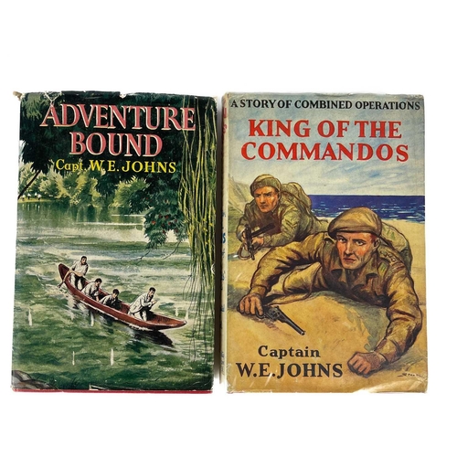 141 - Capt W.E. JOHNS KING OF THE COMMANDOS By Capt WE JOHNS (1943) Together with ADVENTURE BOUND (1959) T... 