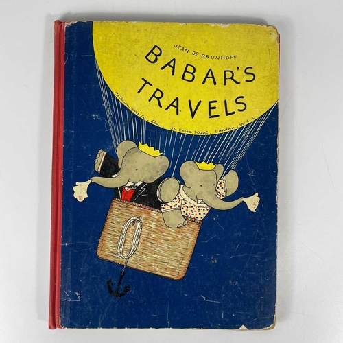 159 - Jean De Brunhoff Illustrations. Five works. 'Babar's Travels', second English edition, splitting to ... 