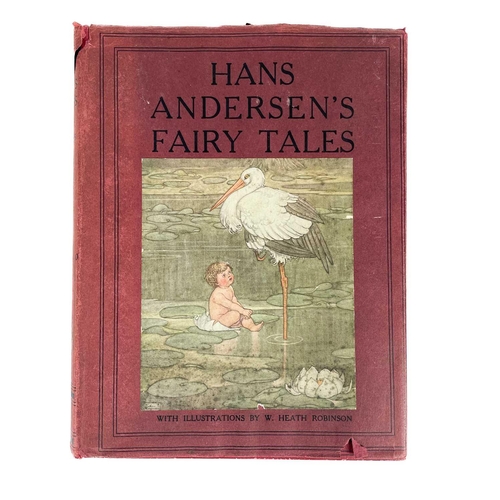 174 - W. Heath Robinson Illustrations. 'Hans Anderson's Fairy Tales'. original red cloth with gilt decorat... 