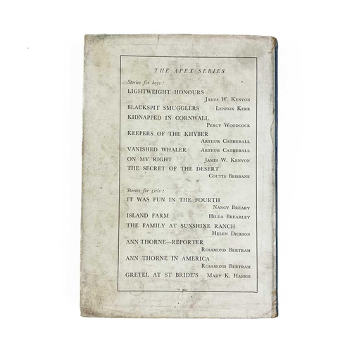 179 - Early to mid-century popular fiction. LENNOX KERR. 'The Blackspit Smugglers,' original cloth, clippe... 