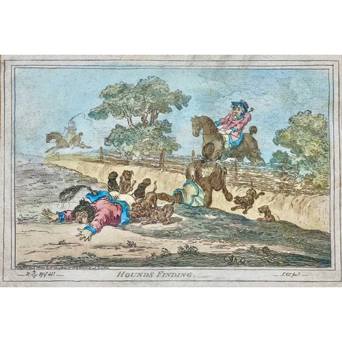 209 - James GILLRAY (1757-1815) Hound's Finding/Hound's in Full Cry/Coming in at the Death/Hound's Off Etc... 