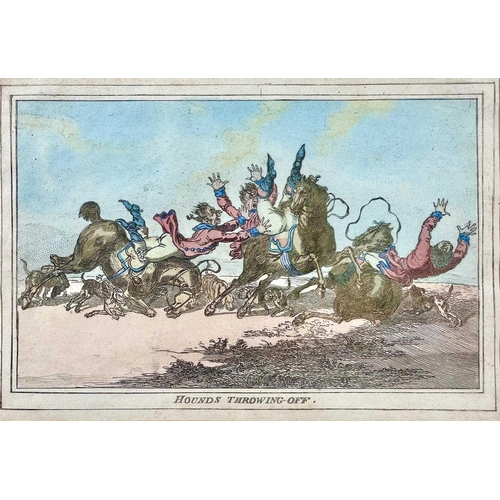 209 - James GILLRAY (1757-1815) Hound's Finding/Hound's in Full Cry/Coming in at the Death/Hound's Off Etc... 