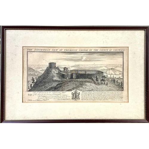 220 - Nathaniel BUCK(c.1695-c.1775) The West View of Launceston Castle, In The County of Cornwall and The ... 