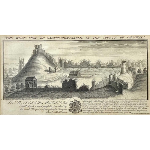 220 - Nathaniel BUCK(c.1695-c.1775) The West View of Launceston Castle, In The County of Cornwall and The ... 