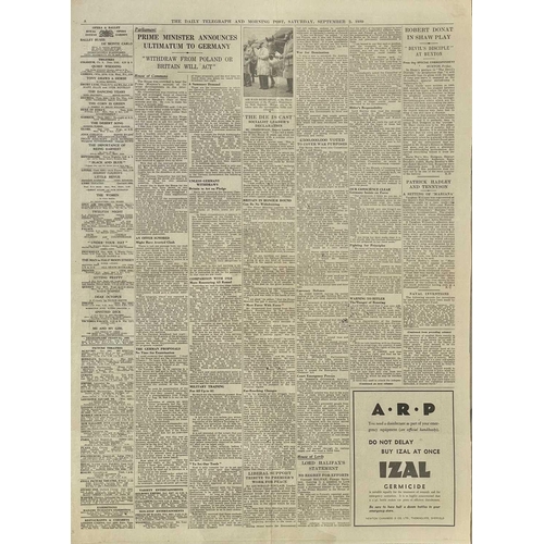 231 - 'Map of Europe Showing Frontiers, Main Towns, and Communications'. Centre fold, toning, glassine pro... 