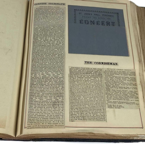 235 - Cornwall interest. Programs and reviews of concerts around Penzance in the 1880's. Two volumes, full... 