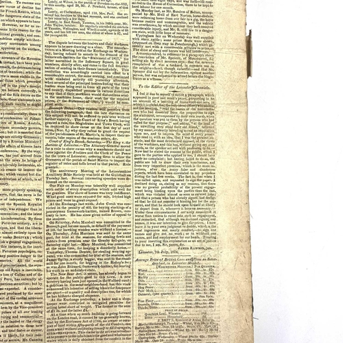 236 - Leicester and Nottingham Journals, dating from 1762 to 1825 A variety of different news publications... 